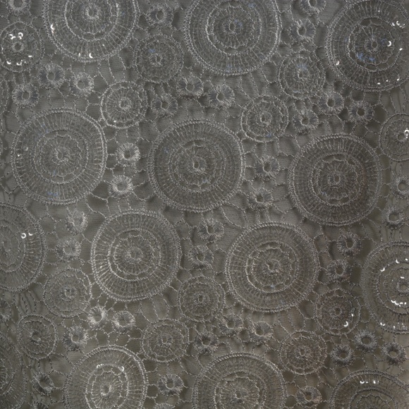 Simply Couture white sequin lace top SZ L - Picture 5 of 6